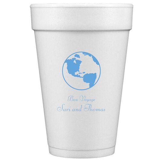 World Traveler Styrofoam Cups